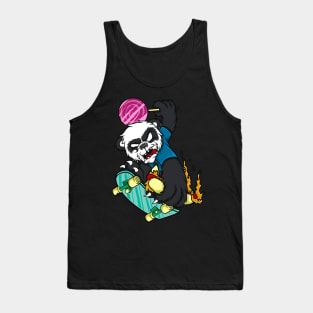 panda with skate board Tank Top